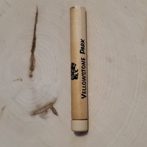 Yellowstone Park Wood Toothpick Holder Tube
